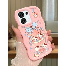 Ucuc Oppo F31 Uyumlu Pembe Silikon Kılıf Kamera Korumalı Darbe Emici Tasarım Şık Baskı Kılıf