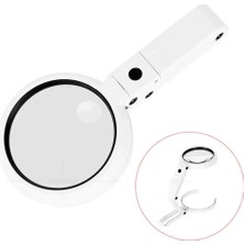 Renas Store USB Şarj Edilebilir Katlanabilir 3.510X Büyüteç 8 Ledli Masa Eliçin Taşınabilir Büyüteç FS90RC