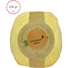 Organickid Organik Pamuk Amigurumi Punch 100 gr El Örgü Ipi Sarı (Night Yellow)