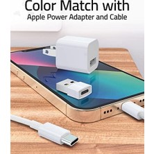Tech Butiq Syntech USB - USB C Adaptörü 4 Paket, Tip C Dişi - USB Erkek Dönüştürücü Güç Şarj Kablosu Adaptörü Magsafe Serisi 10/se/ultra 2 17 E Air Pro Max Airpods Pro ile Uyumlu, Beyaz