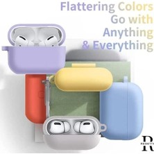 Tech Butiq For Airpods Pro 2 ile Uyumlu Kılıf Silikon Tam Koruma Kancalı Anahtarlık Comely For Pro 2 ile Uyumlu Silikon Kılıf Bordo