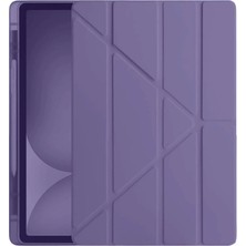 Renas Store Ipad 11 (2024) Kılıf Kalemlikli Hugo Tablet Kılıfı - Mor