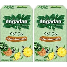 Tech Butiq Yeşil Çay Açai Ananaslı Bardak Poşey Çay x 2 Adet