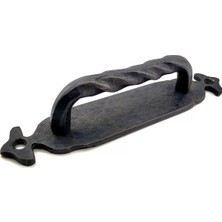 Renas Store Antika Tarz Dekoratif Pirinç Burgulu Çekme Kol - 148X33 Mm, Oksit