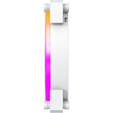 Tech Butiq Montech Rx 140 Argb Ters Fan 1600PWM, Üst Düzey Dayanıklılık, Sessiz Performans ve Çarpıcı Argb Tasarımı (140 Mm, Beyaz)