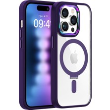 Tech Butiq Labs 15 Pro Max Ile Uyumlu Bumpermag Kılıf (Mor)