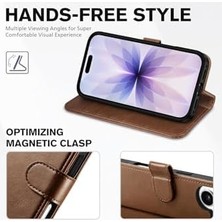 Tech Butiq - 17 ile Uyumlu Kılıf 360 Tam Kaplar Deri Dokulu Kapaklı Cüzdan Standlı Kartvizitli Kopçalı - Siyah