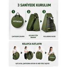 Renas Store Otomatik Kabin Giyinme Çadırı 120X120X190 cm Üst Havalandırma Yan Pencereli Duş & Wc Çadırı