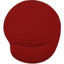 Tech Butiq Bilek Destekli Jelli Mouse Pad, Oval Kesim, Kaydırmaz Taban, Oyun, Ofis ve Ev Için Fare Altlığı, Ergonomik, Suya Dayanıklı Bileklikli Mouse Pad (Kırmızı)