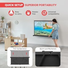 Tech Butiq Upgraded 2018 Portable Projector Screen - Mobile Projection Screen Stand, Lightweight Carry & Easy Pull Out For Schools Meeting Conference Indoor Use, 40 Inch (PRJTP46)