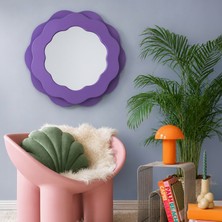 Ortakçı Design Echo Deco Bloom – Modern Dalgalı Çerçeve Ayna | Dekoratif Mdf Ayna 90 x 90 cm