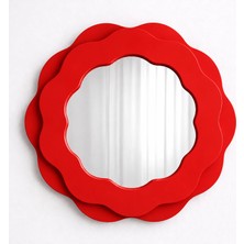 Ortakçı Design Echo Deco Bloom – Modern Dalgalı Çerçeve Ayna | Dekoratif Mdf Ayna 90 x 90 cm