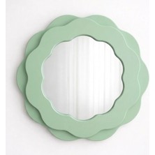 Ortakçı Design Echo Deco Bloom – Modern Dalgalı Çerçeve Ayna | Dekoratif Mdf Ayna 90 x 90 cm