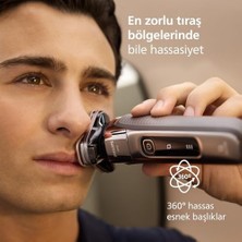 Tech Butiq I9000 Skinıq Islak ve Kuru Tıraş Makinesi, 360° Hassas Başlıklar, Yapay Zeka Destekli, Temizleme Ünitesi ve Seyahat Çantası Hediyeli, X9002/30