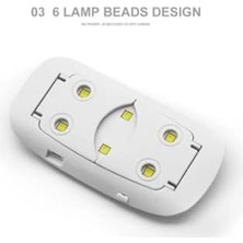 Tech Butiq Seyahat Tipi Mini Tırnak Oje Kurutucu- USB Uv LED Mor Işık-Protez Tırnak Kurutma Makinesi