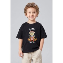 Dmb Boys & Girls Erkek Çocuk Ayıcık Baskılı Tshirt 1-7 Yaş Füme