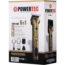 Tech Butiq Powertec TR-1000 6 Başlıklı Tıraş Makinesi Vücut Bakım Seti