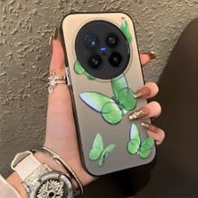 Ucuc Vivo X200 Pro Uyumlu Sert Akrilik Arka Silikon Kenar Lens Koruma Şık Baskı Kılıf