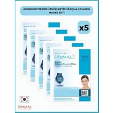 Tech Butiq Dermal Sıkılaştırıcı, Nemlendirici, Arındırıcı Aqua Kolajen Maske 23GR 5 Adet