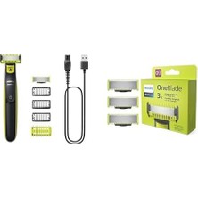Tech Butiq Oneblade Erkek Bakım Seti (Yüz ve Vücut Tıraş Makinesi ve Yedek Bıçak Seti)