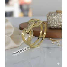 İhtişamlı Gold Çelik Kelepçe SNSc079-1