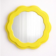 Ortakçı Design Ripple – Çift Katmanlı Dalgalı Çerçeve Ayna | Dekoratif Mdf Ayna 80 x 80 cm