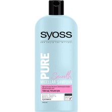 Syoss Pure Smooth 550 ml Mıcellar Şampuan Tüm Saç Tipleri İçin Besleyici Etki ve Ağırlık Yapmayan Formül