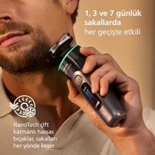 Tech Butiq I9000 Ultra Prestige Islak ve Kuru Tıraş Makinesi, Skinıq Pro, 360° Hassas Başlıklar, Şarj Standı, Temizleme Ünitesi ve Seyahat Çantası Hediyeli, XP9402/31
