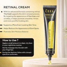 Tech Butiq The Ceel Retinal%0.1 Sıkılaştırıcı Krem 15 ml - Retinaldehyde, 7x Hyaluronik Asit Kompleksi, Azelaik Asit ve Q10 Içeren Yenileyici ve Nemlendirici Yüz Bakım Kremi