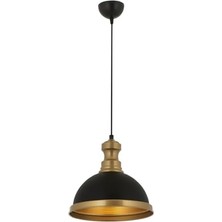 Tech Butiq Siyah Kaplama Modern Avize E27 Metal 29CM