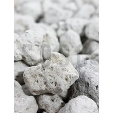 Tech Butiq Natural Volkanik Beyaz Lav Taşı, Dekoratif Pomza, 2-4 Cm, 1 Litre, Drenaj ve Toprak Nemlendirici Özellikli