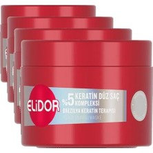 Tech Butiq Elidor Saç Bakım Maskesi Yoğun Onarıcı Brezilya Keratin Terapisi 220 Mililitre (4 Paketi)