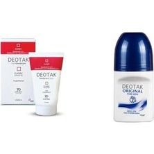 Tech Butiq Deotak Normal Ciltler Için Klasik Krem Deodorant (35 Ml) x Deotak Erkekler Için Original Roll-On Deodorant (35 Ml)