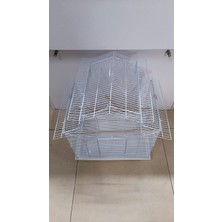 Qhpet Eurogold  Cage Kafes Papağan Çin Çatılı Beyaz 47X36X62