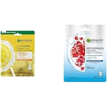Tech Butiq C Vitamini Parlaklık Verici Kağıt Yüz Maskesi + Nem Bombası Canlandırıcı Kağıt Maske