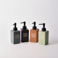 Tech Butiq 500ML Seramik Sıvı Sabunluk, Mat Taş Dokulu ve Kare Tasarım, Siyah Pompalı Banyo ve Mutfak Deterjan Dispenser (1 Adet - Asorti/karışık Renk Gönderilir)