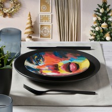 GÜRAL PORSELEN Camelia 6 Parça Bone Pasta Takımı - 2090
