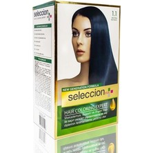 Tech Butiq Seleccion Plus Ultra Parlaklık Sağlayan Kalıcı Saç Boyası 1.1 Mavi Siyah