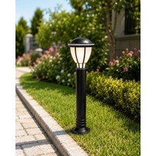SekaTech Zita Bahçe Çim Duvar Aydınlatma Kupa Armatür 80 cm Siyah Ip54 Dış Mekan E27 Duylu