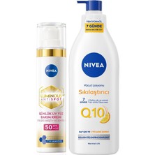 Tech Butiq LUMINOUS630 Leke Karşıtı Gündüz Bakım Kremi 40ML, SPF50+ Q10 Sıkılaştırıcı Vücut Losyonu 400 ml