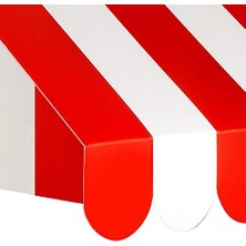 Tech Butiq 54934, 2 Adet 3 Boyutlu Tente Duvar Dekorasyonları, 62,8 cm x 22,2 cm (Kırmızı/beyaz)
