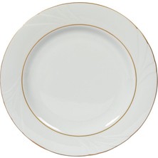 GÜRAL PORSELEN Soprano 6 Parça 20 Cm Pasta Tabağı Çift Altın Yaldız 23