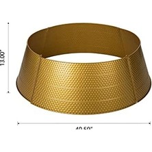 Tech Butiq Glitzhome Ayarlanabilir Dövülmüş Metal Ağacı Yaka Süslemeleri, 40" D, Altın, Büyük (GH31066)