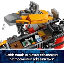 Tech Butiq : The Mandalorian Cobb Vanth’ın Hız Motoru 75437-7 Yaş Üzeri Çocuklar Için Aksesuarlara Sahip Cobb Vanth ve Cad Bane Minifigürleri Içeren Oyuncak Yapım Seti, Hediye Fikri (207 Parça)