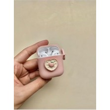 Tech Butiq (5209) Toz Pembe Kalplipembe Kulaklık Kılıfı ile Uyumlu