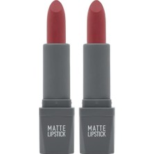 Tech Butiq Yoğun Renk Veren Uzun Süre Kalıcı Nemlendirici Kadifemsi Mat Ruj - Lipstick 415 Dusty Pink (2 Paketi)
