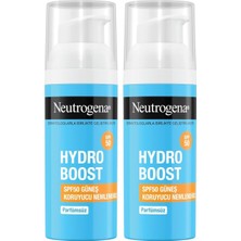 Tech Butiq – Nemlendirici Fluid Hydro Boost Spf 50 (50 ml Pompalı Şişe) — Hyalüronik Asit, Provitamin B5 ve Niasinamid Içeren Yüz Bakımı — Güneş Korumalı Nemlendirici Bakım (2 Paketi)