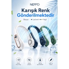 Neffo Boyuna Takılan Fan Mini Klima Serinletici Vantilatör LED Ekranlı 3 Seviye Şarjlı Boyunluk Fan