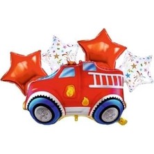 Tech Butiq Itfaiye Arabasi 5 Li Set Folyo Balon