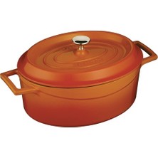 Lava Oval Tencere - Çap(Ø)25 cm. Turuncu
